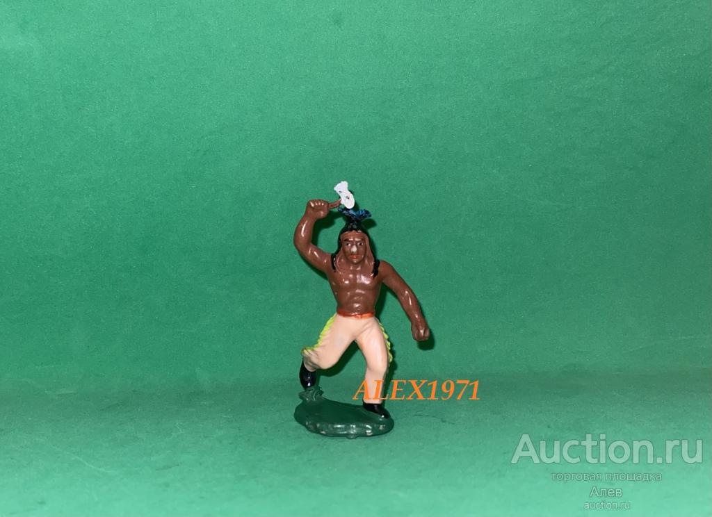 № 047 КРОВАВАЯ РУКА, РОЗОВЫЙ ПВХ, ИНДЕЕЦ ГДР, РЕДКИЙ, КОВБОИ, СОЛДАТИК, ВЕСТЕРН, ДИКИЙ ЗАПАД