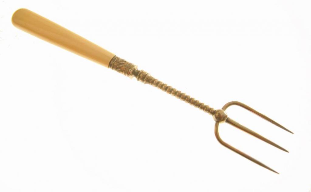 Вилка десертная с рукоятью из кости