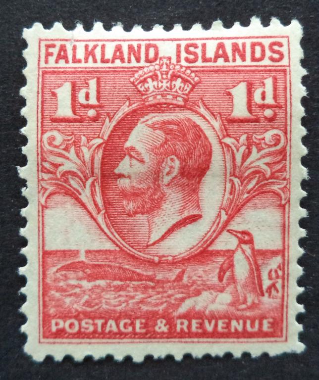 Фолклендские о-ва  1929 г. Стандарт . Король . Фауна  1 п.  *   К.2