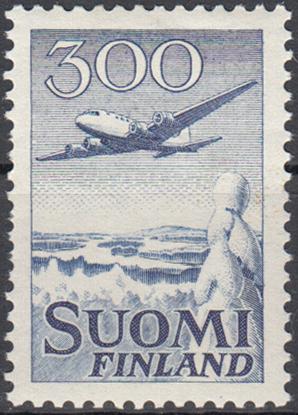 1958 Финляндия Авиа Самолёт Авиапочта Транспорт № 488 п/c ** 45 евро
