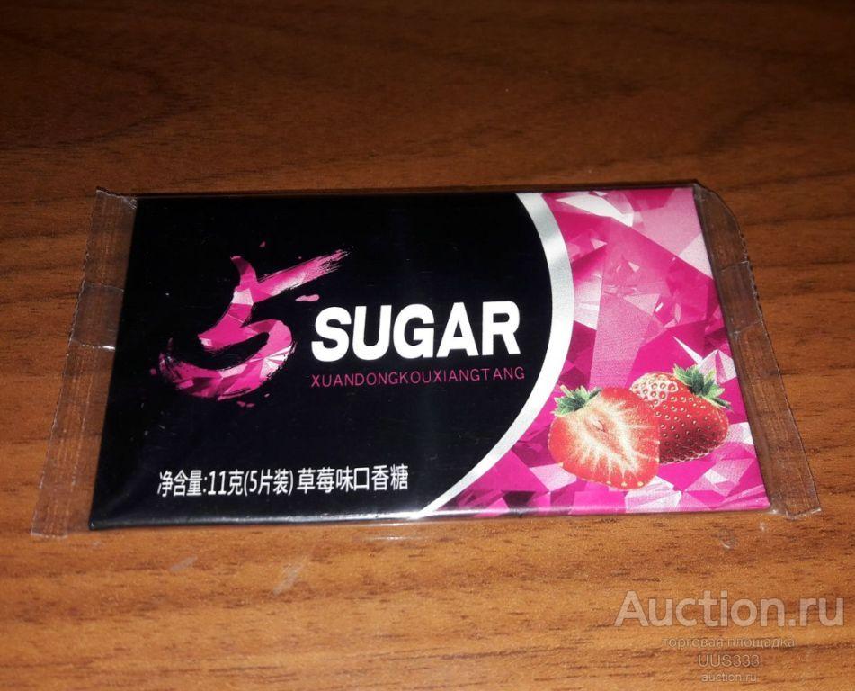 Жевательная резинка 5 SUGAR клубника. Китай