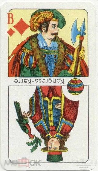 3707 Игральные карты Германия два типа мастей в колоде