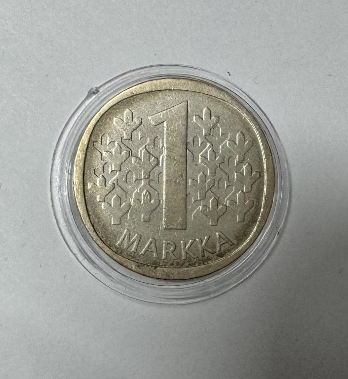 Финляндия 1 марка 1965 СЕРЕБРО