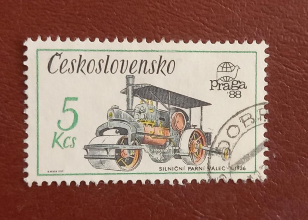 Чехословакия 1987 год  Технические памятники Паровой каток, 1936 год. Гаш
