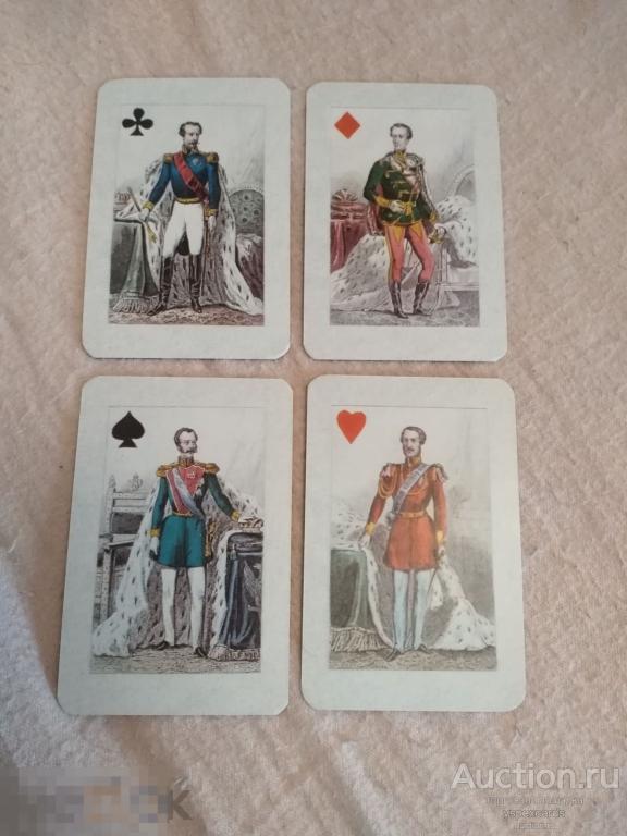 Игральные карты Франция 1858 год Россия Франция Австрия Англия Александр 2 наполеон 3