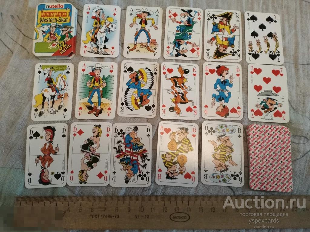 Игральные карты колода Lucky luke Nutella