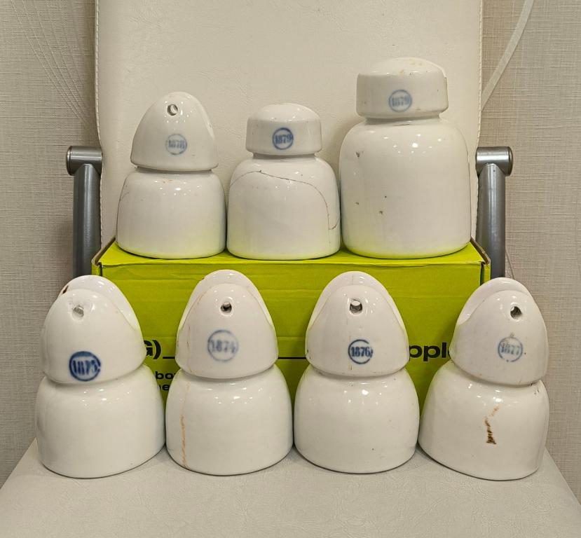 Коллекция телеграфных изоляторов Siemens & Halske 1874-1879