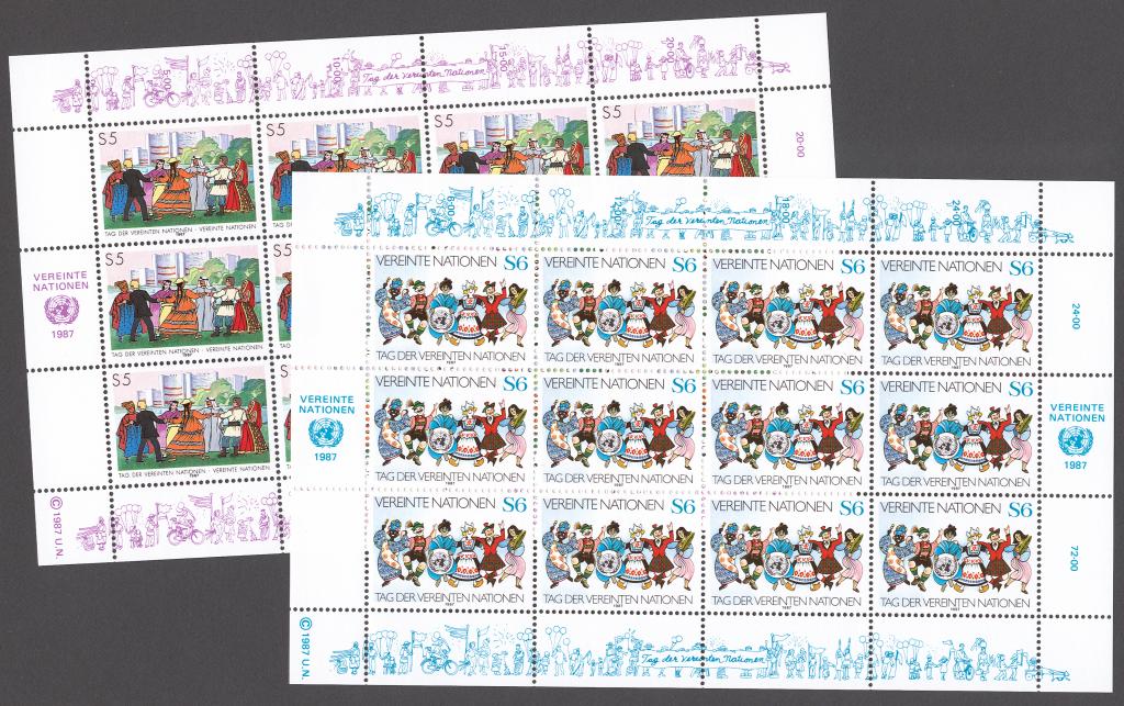ООН (Вена) 1987 Mi# 75-76** ДЕНЬ ООН
