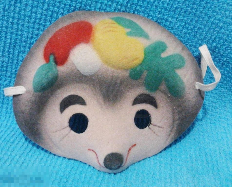 Новогодняя маска СССР Еж детская