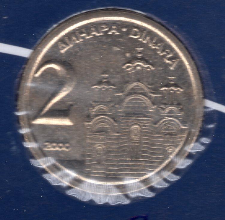 2 динара - Югославия - 2002 - UNC