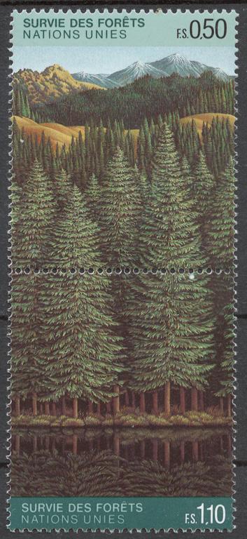 ООН (Женева) 1988 Mi# 165-66** ОХРАНА ЛЕСОВ