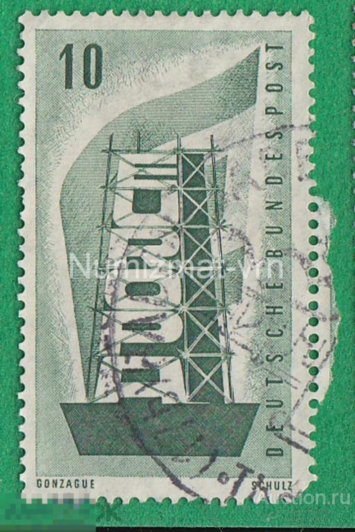 Марка ФРГ 1970 г. EUROPA. Строительство Европы Объединенная Европа. Объединение Европы.