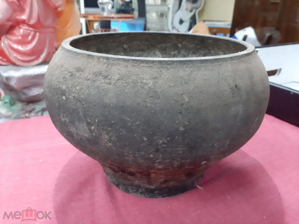 СТАРИННЫЙ ГОРШОК ЧУГУНОК КОТЕЛОК - В ПЕЧЬ ДЛЯ ЗАПЕКАНИЯ МЯСА