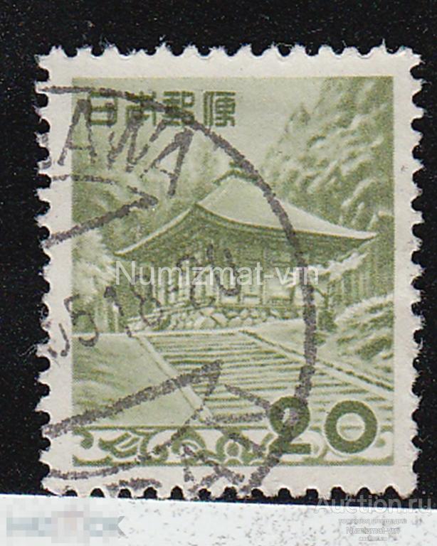 Марка Непал. 1946 г. Пагода. Храмы Непала. Буддизм.