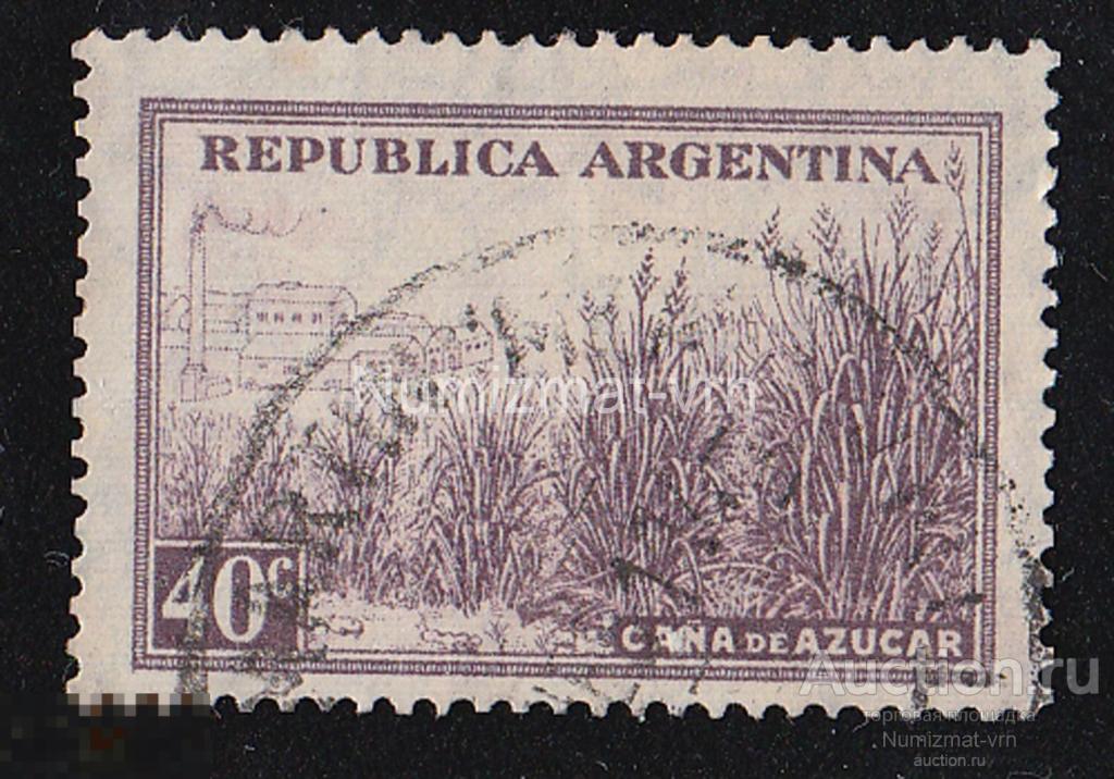 Марка Аргентина. 1971 г. Сельское хозяйство Аргентины. Уборка урожая. Пшеница. Сельхозкультуры