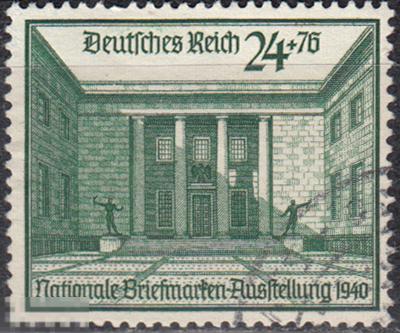 1940 Германия Третий Рейх Филвыставка Рейхсканцелярия № 743 п/с гаш. 22 евро
