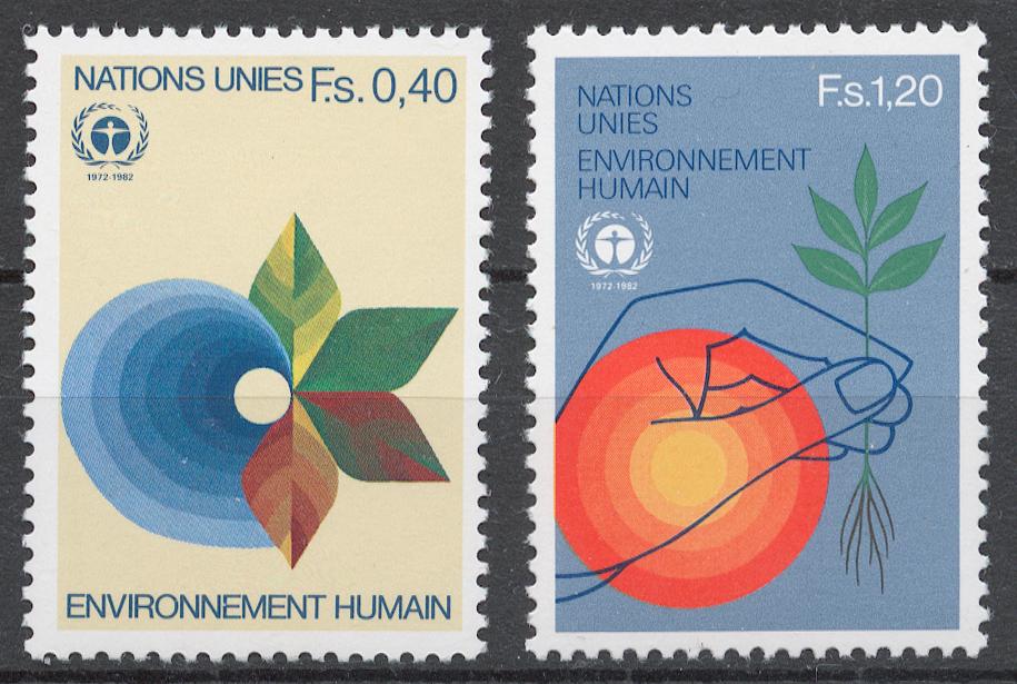 ООН (Женева) 1982 Mi# 105-06** ЭКОЛОГИЧЕСКАЯ ПРОГРАММА ООН