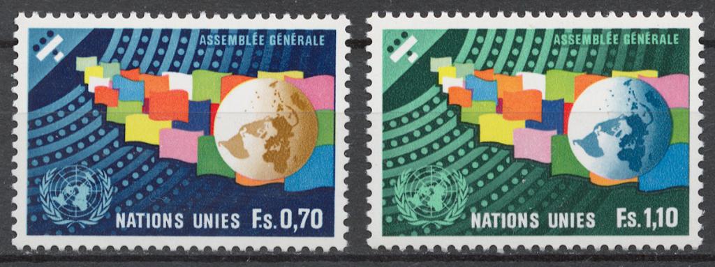 ООН (Женева) 1978 Mi# 78-79** ГЕНЕРАЛЬНАЯ АССАМБЛЕЯ ООН