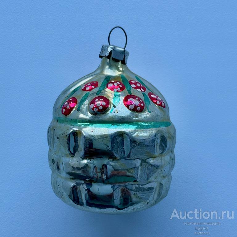 🎅 Советская Ёлочная игрушка СССР. Корзина с ягодами, грибами, корзинка.