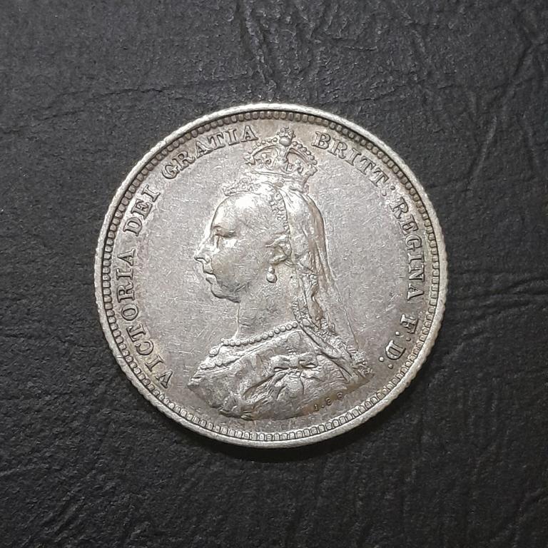 1 шиллинг 1887 год Великобритания.