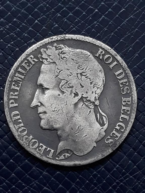 Бельгия 1 франк 1844 КМ 7.1