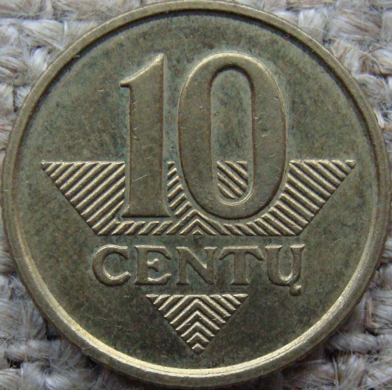 Литва 10 центов 1999 год