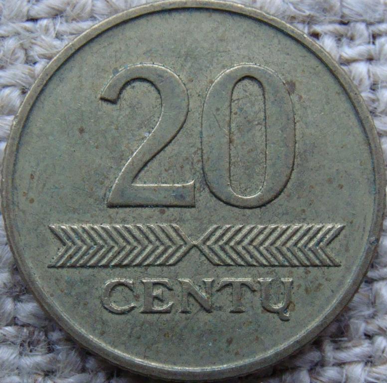 Литва 20 центов 1997 год