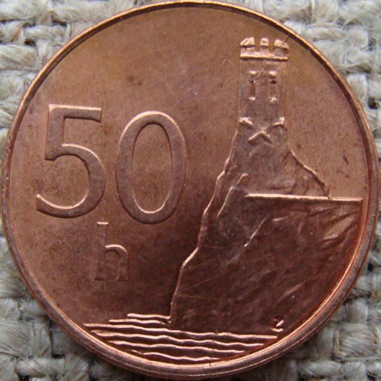 Словакия 50 геллеров 2007 год