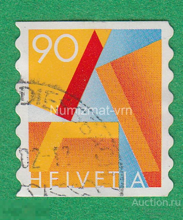 Марка Швейцария. 2002 г. Абстракция Стандарт. Логотип.