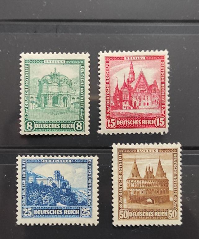 ГЕРМАНИЯ РЕЙХ 1931 ВЕЙМАРСКАЯ РЕСПУБЛИКА АРХИТЕКТУРА Mi 459-462 MNH**