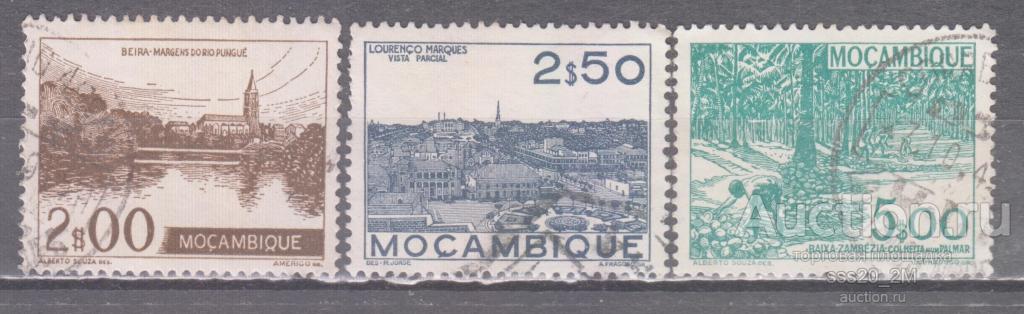 Мозамбик 1948 местные мотивы Mi365,366,369