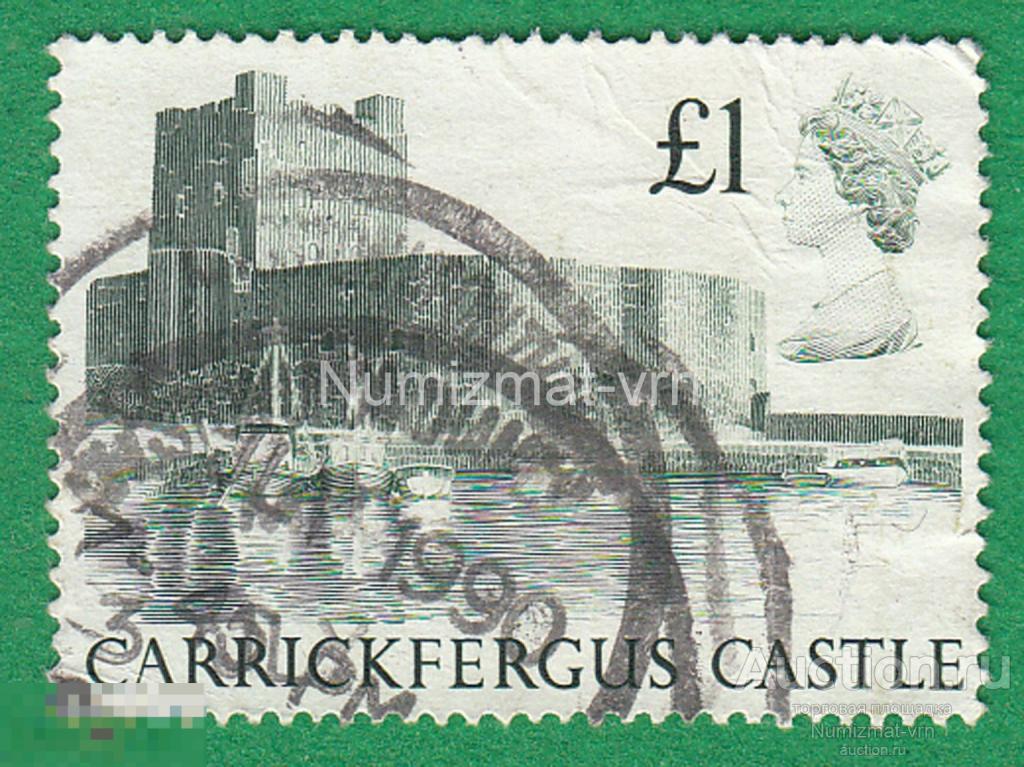 Марка Великобритания 1990 г. Замок Кэррикфергус замок в Ирландии, расположен в графстве Антрим