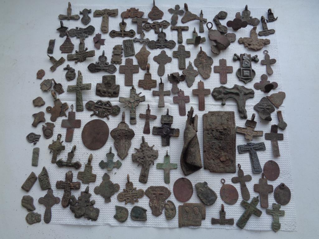 фрагменты крестов,до 1917 года,бронза.1