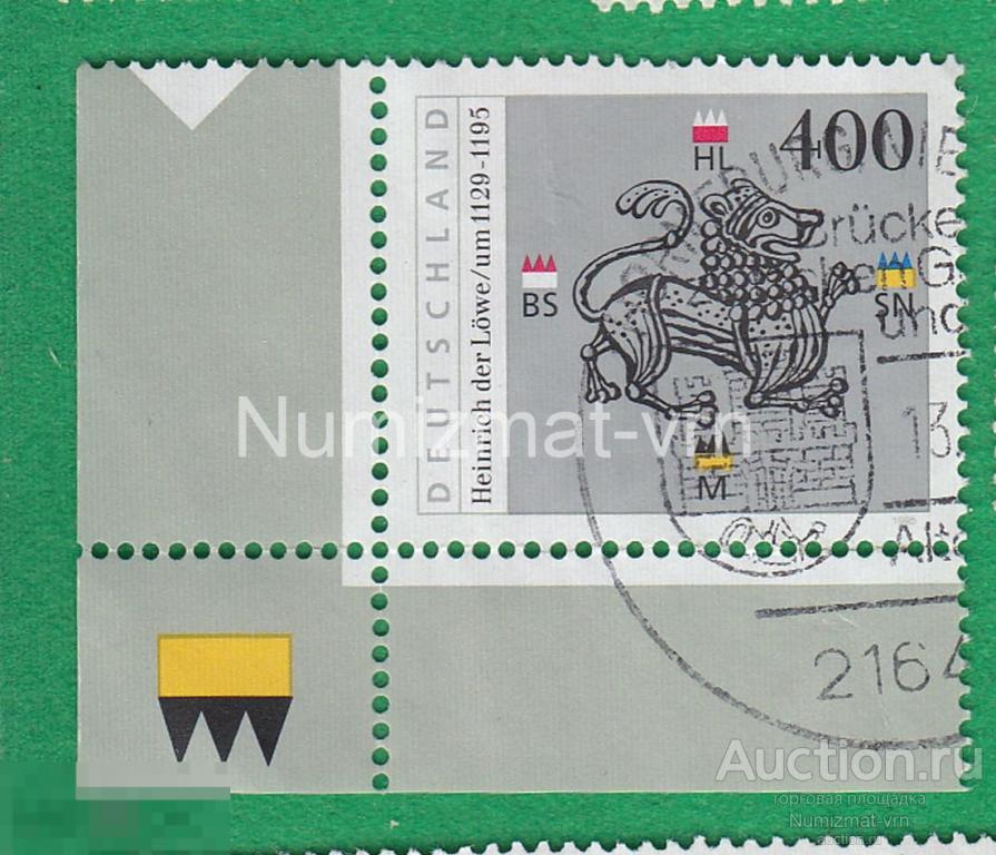 Марка ФРГ 1979 г.  Герб Именные Гербы. История Германии. Веймар. Редкость!