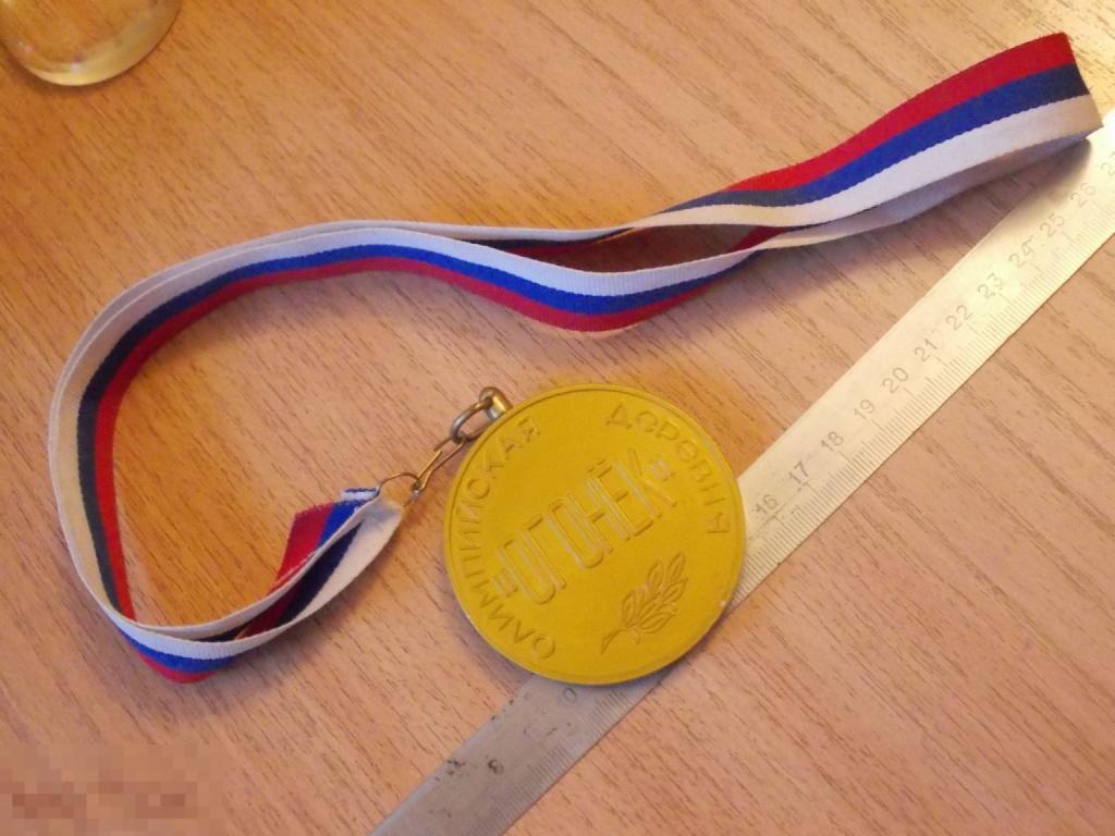 ПАМЯТНАЯ НАГРАДНАЯ МЕДАЛЬ ЗА ДОСТИЖЕНИЯ В СПОРТЕ.ОЛИМПИЙСКАЯ ДЕРЕВНЯ ОГОНЕК.(А2)