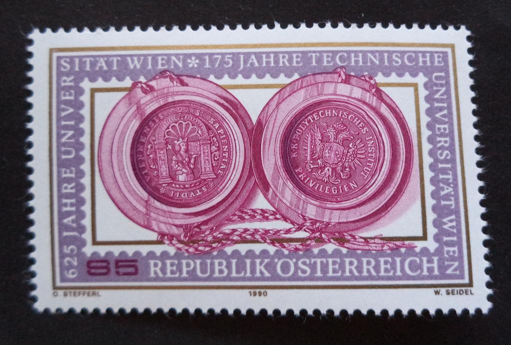 Австрия 1990 г. 625-летие Венского университета   **   Л.10
