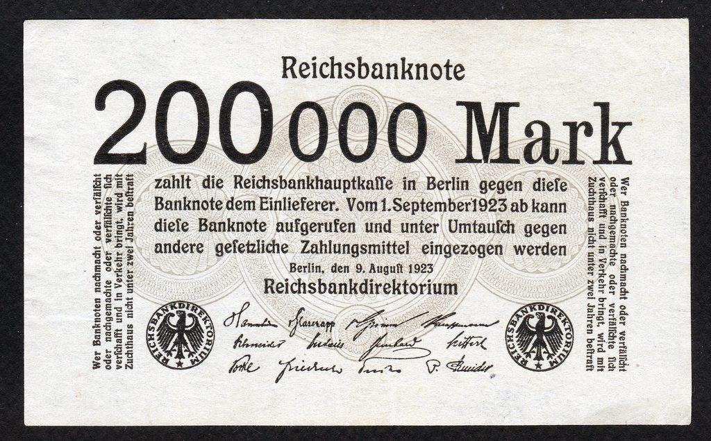 Германия 200000 марок 1923 год . . Берлин..VF+