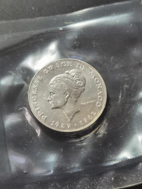 Монако 10 франков 1982 (Смерть Принцессы Грейс)