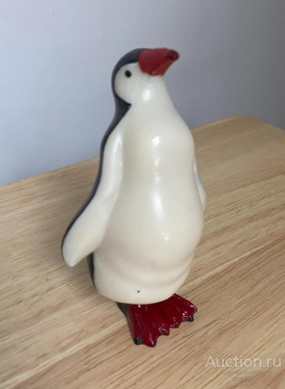 Редкая фигурка ПИНГВИН болванчик колкий пластик СССР