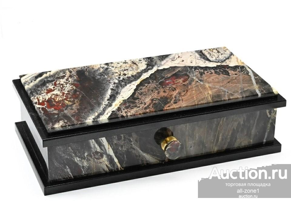 Шкатулка для украшений из яшмы КОМОД AZRK-3301351cl