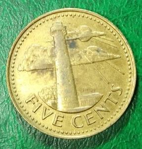 Барбадос 5 цент 1982 год монета