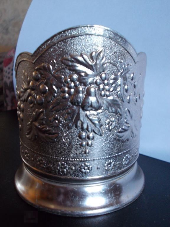 ПОДСТАКАННИК ГРУША ВИНОГРАД СССР алюм.