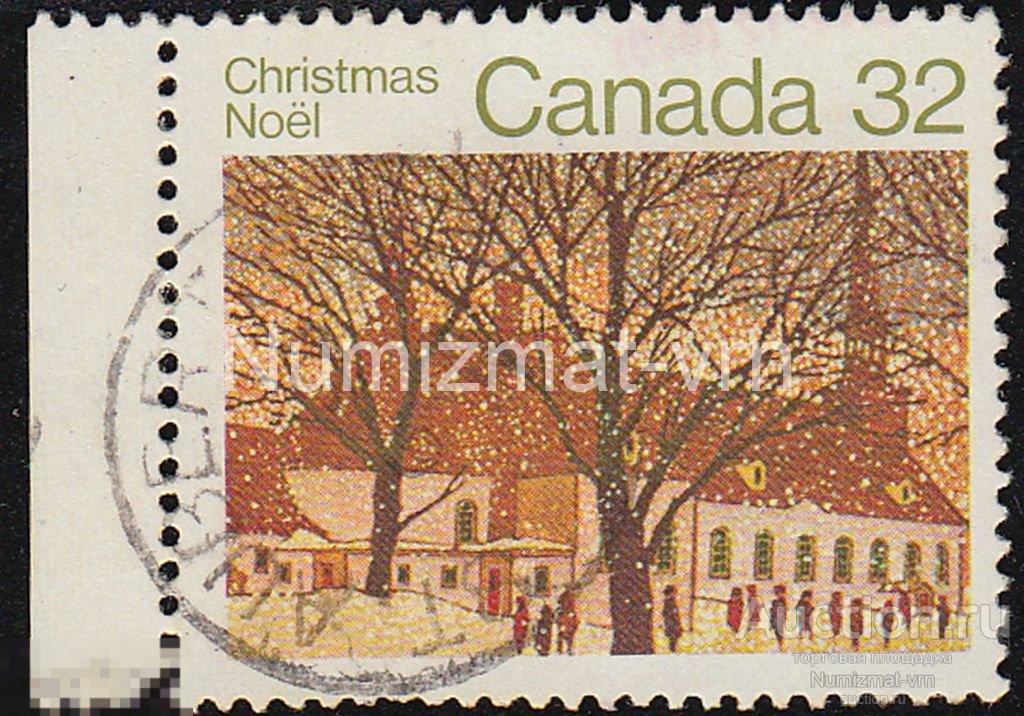 Марка Канада. 1977 г. Рождество. Новый год. Праздники мира!