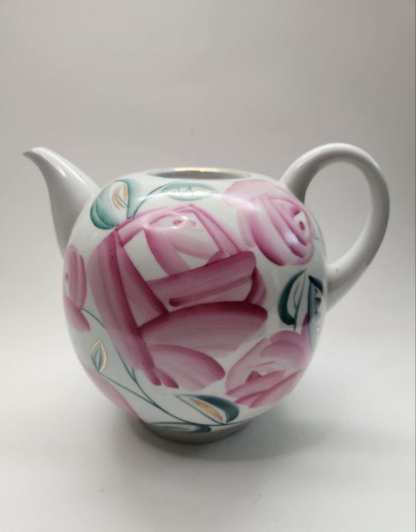 Чайник доливной фарфор Розы ЛФЗ без крышки