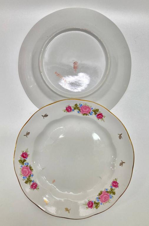 Тарелки столовые рисунок цветы, Рига, СССР, 2 шт