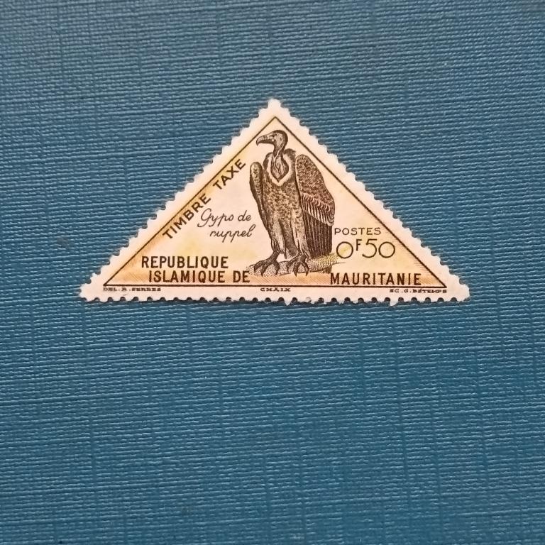 Марка .Мавритания, 1963 г. фауна, птицы альбом 1 лист 1