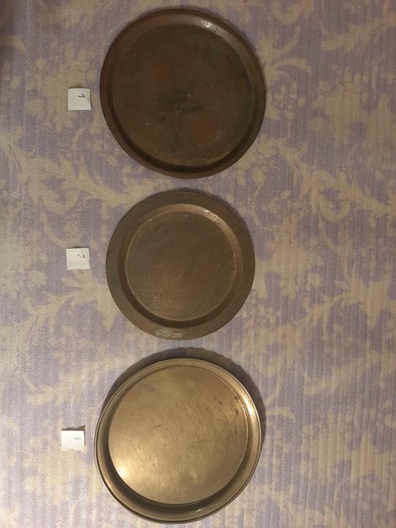 Старинный латунный поднос. Клеймо Ереван Норблин Варшава Norblin