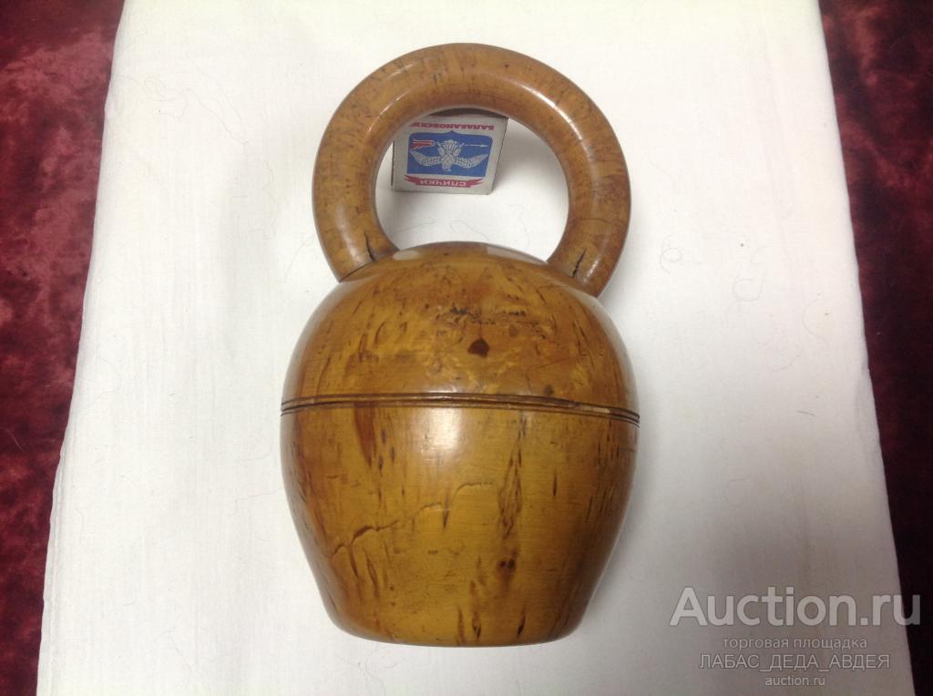 ГИРЯ ГИРЬКА ДЕРЕВЯННАЯ форма РУССКИЙ 10 ФУНТ СТАРИННАЯ ЦАРИЗМ РЕДКОСТЬ