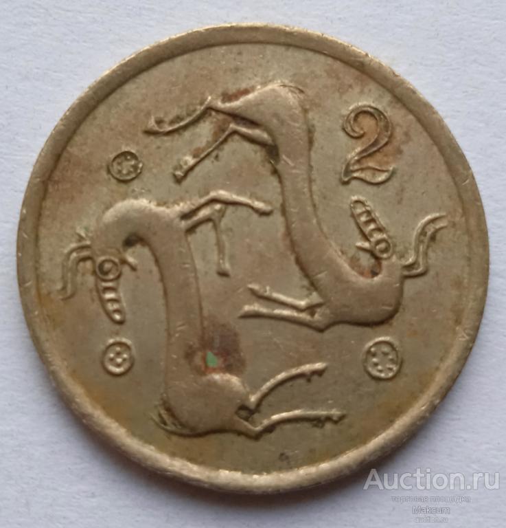 Кипр 2 цента .1985 г .