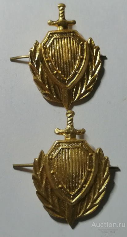 Эмблемы. Петличные знаки МВД РФ. Министерство Внутренних дел. (2 штуки). УСЫ (84121)